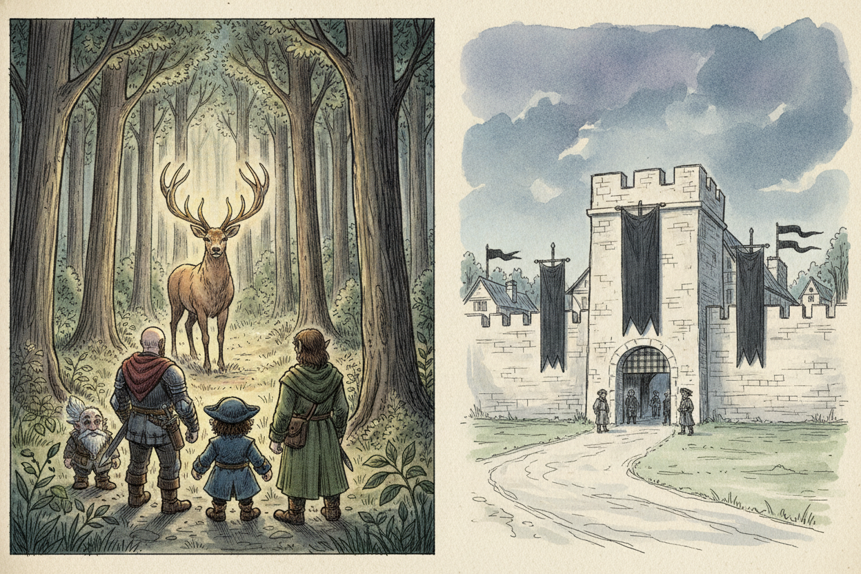 A Strange Deer and a Black-Bannered Village