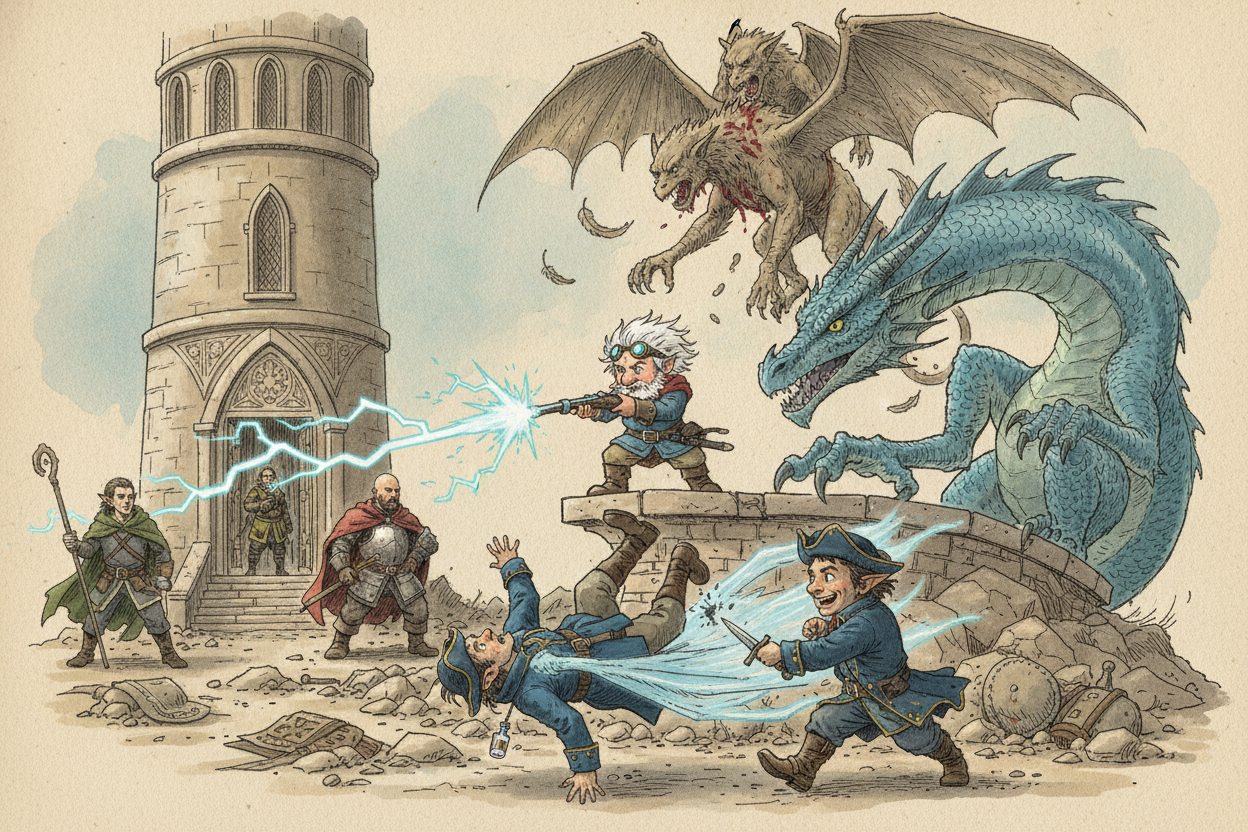 The Blue Dragon and His Rider